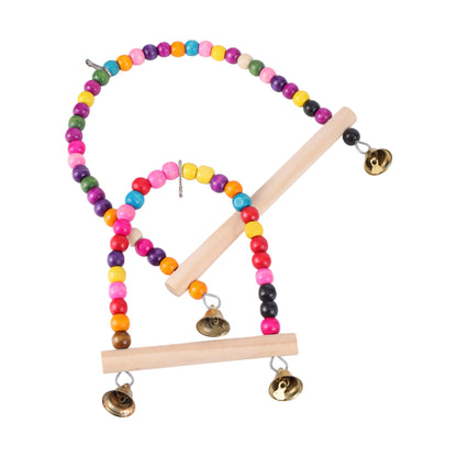 Parrot Bird Toys Accessories Articles Parrot Bite Pet Bird Toy for Parrot Training Bird Toy Swing Ball Bell Standing