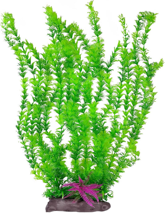 Aquarium Plastic Plants Aquarium Decor Artificial Fish Tank Plants,Tall Fish Tank Decorations, Extra Large Aquarium Plant 20.4-Inch Tall,1Pcs
