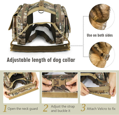 Dog Backpacks Pet Harness Carrier Travel Camping Hiking Backpack Saddle Bag with Dog Leash Adjustable Free Size for Medium & Large Dog