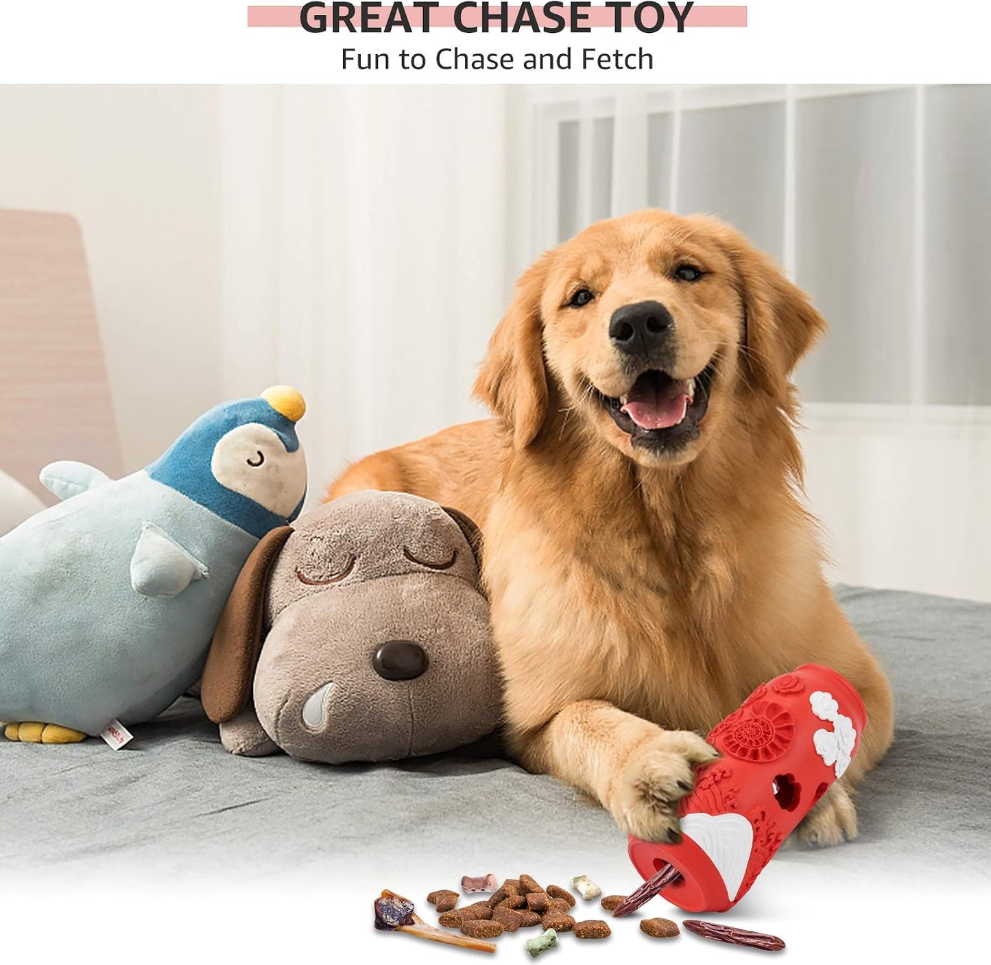 Dog Toys for Aggressive Chewers Large Breed, Indestructible Dog Chew Toys for Large Medium Dog, Interactive Chew Toy for Dogs, Pineapple Taste Tough Dog Dental Teeth Cleaning Chew Toy