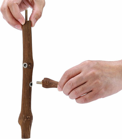 Natural Bird Perch Stand for Cage, Hanging Multi Branch Grapevine Parrot Perch Bird Cage Toys for Small Budgies Conure Parrot Parakeets Cockatiels Lovebirds