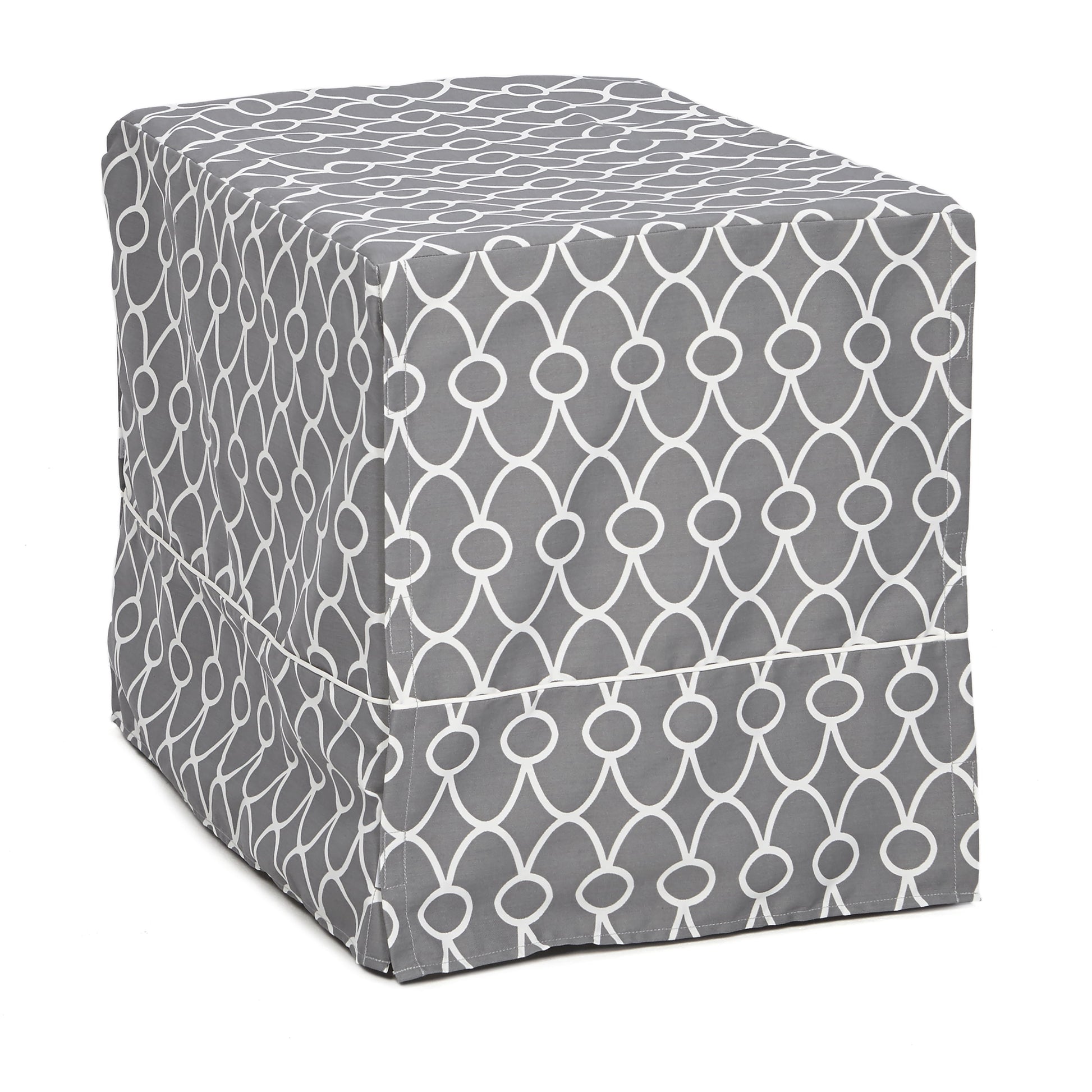 Dog Crate Cover, Gray Geometric Pattern, 48"