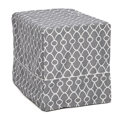 Dog Crate Cover, Gray Geometric Pattern, 48"