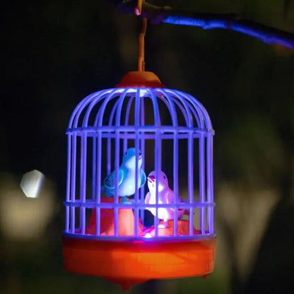 Talking Electric Bird Cage Toys Pet Inductive Voice Controll Simulation Singing Parrot Light Sound Children'S Education Toy Gift