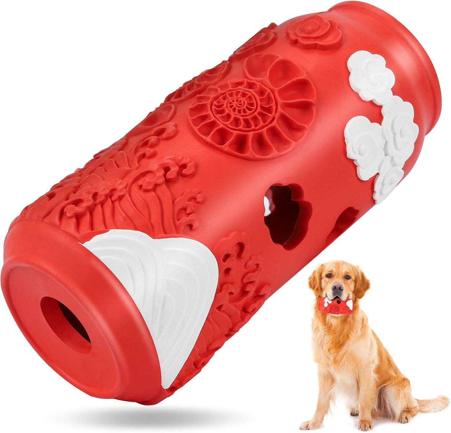 Dog Toys for Aggressive Chewers Large Breed, Indestructible Dog Chew Toys for Large Medium Dog, Interactive Chew Toy for Dogs, Pineapple Taste Tough Dog Dental Teeth Cleaning Chew Toy
