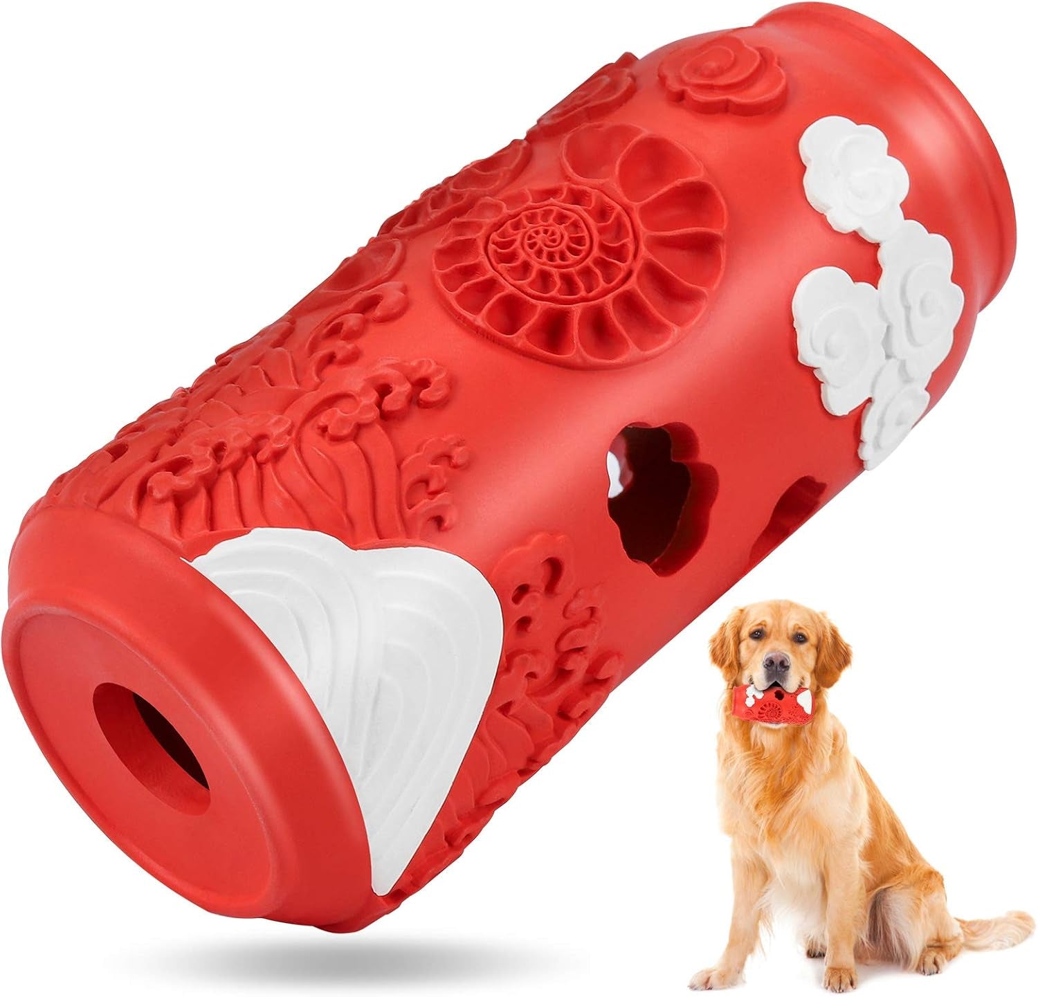 Dog Toys for Aggressive Chewers Large Breed, Indestructible Dog Chew Toys for Large Medium Dog, Interactive Chew Toy for Dogs, Pineapple Taste Tough Dog Dental Teeth Cleaning Chew Toy