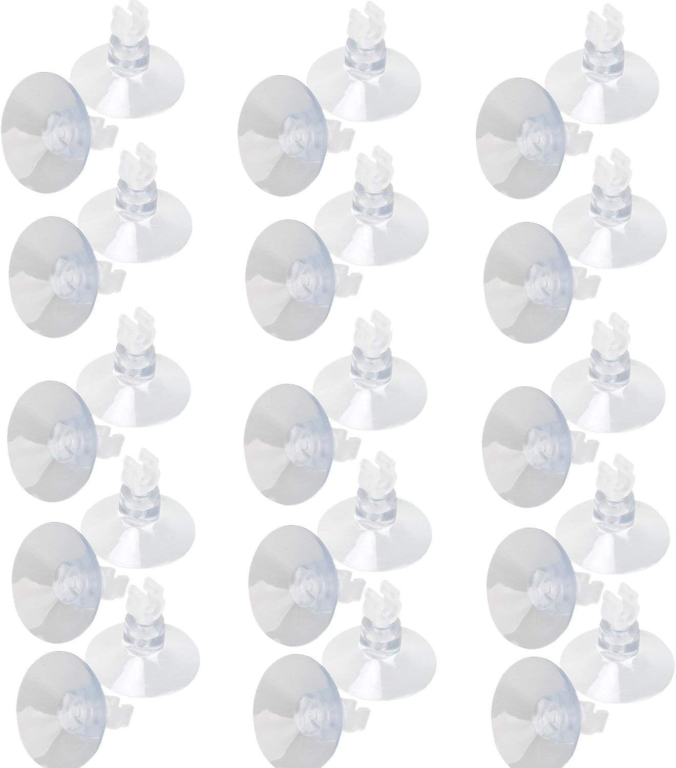 30 Pack Aquarium Suction Cup Clips Airline Tube Holders Clamps Fish Tank Hose Holder Clips for Air Line Tubing 3/16