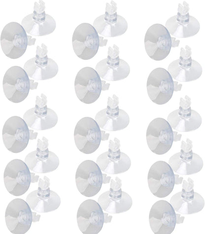 30 Pack Aquarium Suction Cup Clips Airline Tube Holders Clamps Fish Tank Hose Holder Clips for Air Line Tubing 3/16