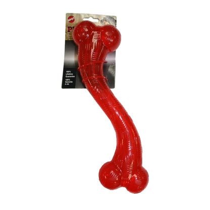 Play Strong Rubber Bones for Dogs, Durable S-Shaped Treat To,For Aggressive Chewers, Large Dogs & Puppies up to 90Lbs , 12In