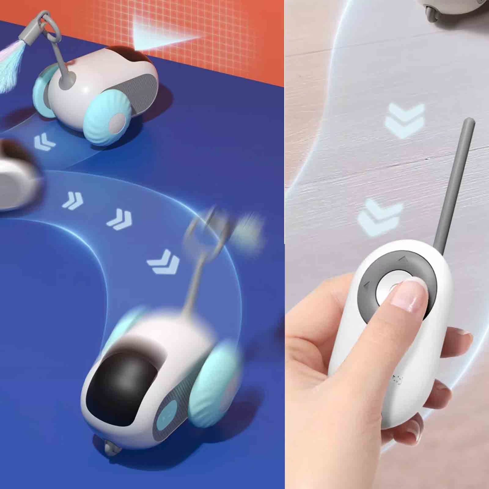 Teazys Cat Toy, Turbo Tail 2.0 Cat Toy, Turbo Tail Mouse Cat Toy, Remote Control Smart Electric Cat Toy, Gravity-Sensing Movement Interactive Cat Toys