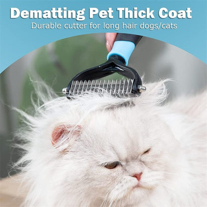 Pet Shedding Brush Grooming 2 Sided Undercoat Dog Cat Comb Tool Pets NEW