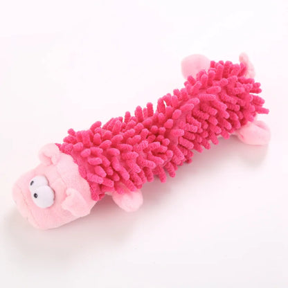 New Durable Pet Dog Plush Toy for Small Breeds - Animal Shape Squeaky Chew Cleaning Toy for Chihuahua Yorkshire Bichon Puppies