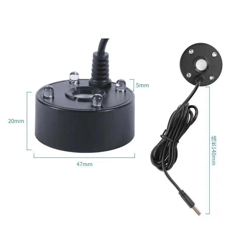 2-IN-1 USB 5V Water Pump Ultrasonic Atomizer Mist Maker Fogger for Pond Garden Rockery Fountain Fish Tank Landscaping Humidifier