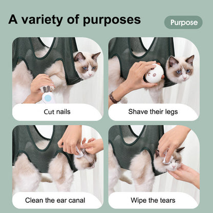Pet Grooming Hammock Harness for Cats and Dogs, Cat Grooming Sling for Trimming Nail and Ear Care, Pet Hammock Restraint Bag