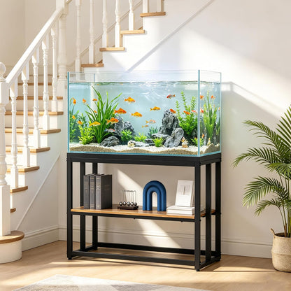 40 Gallon Fish Tank Stand for Aquarium Stand Metal Fish Tank Stand,Brown | Powder Metal Fish Tank Stand 36.6"X18.5"X30"Dual-Layer Design Terrarium Stand Ideal for Home and Office & Small Pet Shop