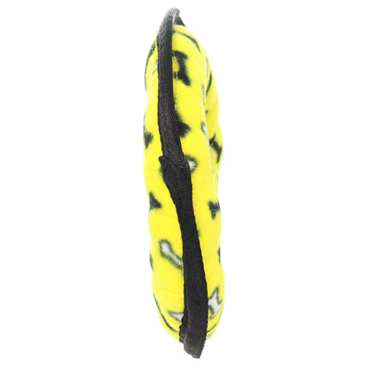 Tuffy Medium Ring Yellow Bone Durable Plush Squeaky Dog Toy