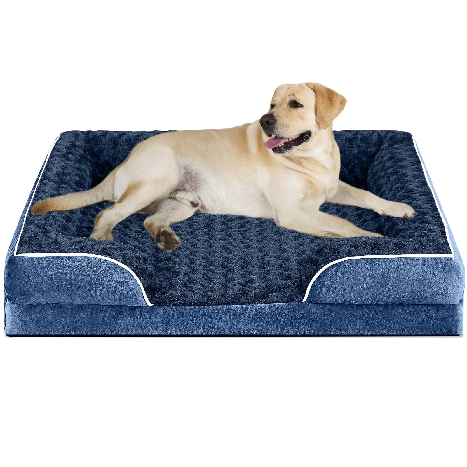 Dog Bed for Large Medium Small Dogs Orthopedic Waterproof Dog Sofa Bed Non Slip Pet Couch with Removable Washable Cover Supportive Foam M to XXL