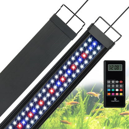 Wireless Remote Full Spectrum Aquarium LED Light Strip - Ultra-Thin Design with Timer & RGB Modes for Fish Tank Plants (48-54INCH)