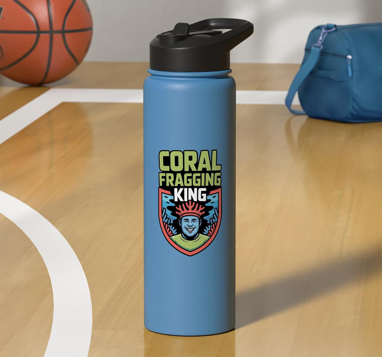 Coral Fragging Reef Aquarist Marine Life Aquarium Care Stainless Steel Insulated Water Bottle