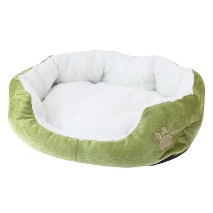 round Dog Cat Beds Washable Pads Room, Soft Enduring Plush Sleeping Pet Fleece Bed Mat for Small Doggy Kitten Puppy, with Anti-Slip Waterproof Bottom