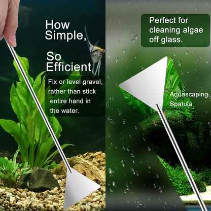 4Pcs Aquascaping Tools,  Aquascape Kit, Long and Strong Aquarium Tweezers, Scissors, Algae Scraper, Aquarium Plant Tools, Fish Tank Plant Trimming Kit