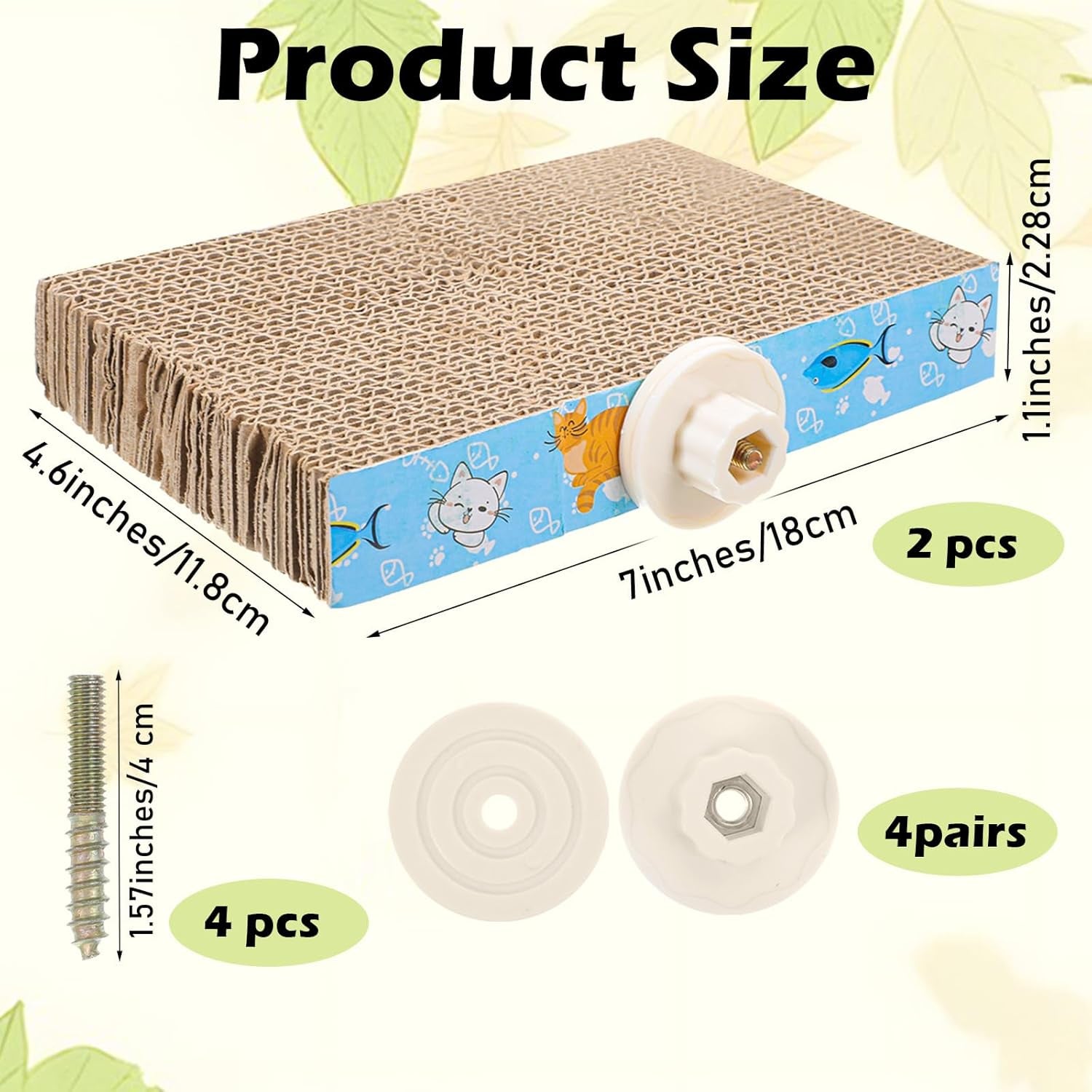 2 PCS Bird Chew Toy Parrot Cage Perch Cardboard Platform Bird Paw Grinding Stand for Cage Birds Resting Platform Stand Parrot Playground Exercise Toys Parakeetscage Accessories (Size M