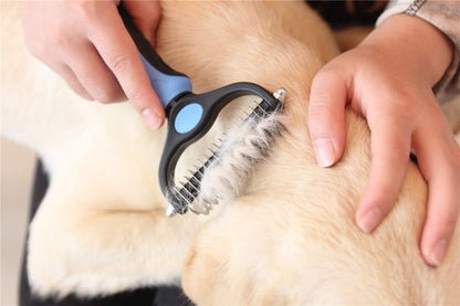 Pet Shedding Brush Grooming 2 Sided Undercoat Dog Cat Comb Tool Pets NEW