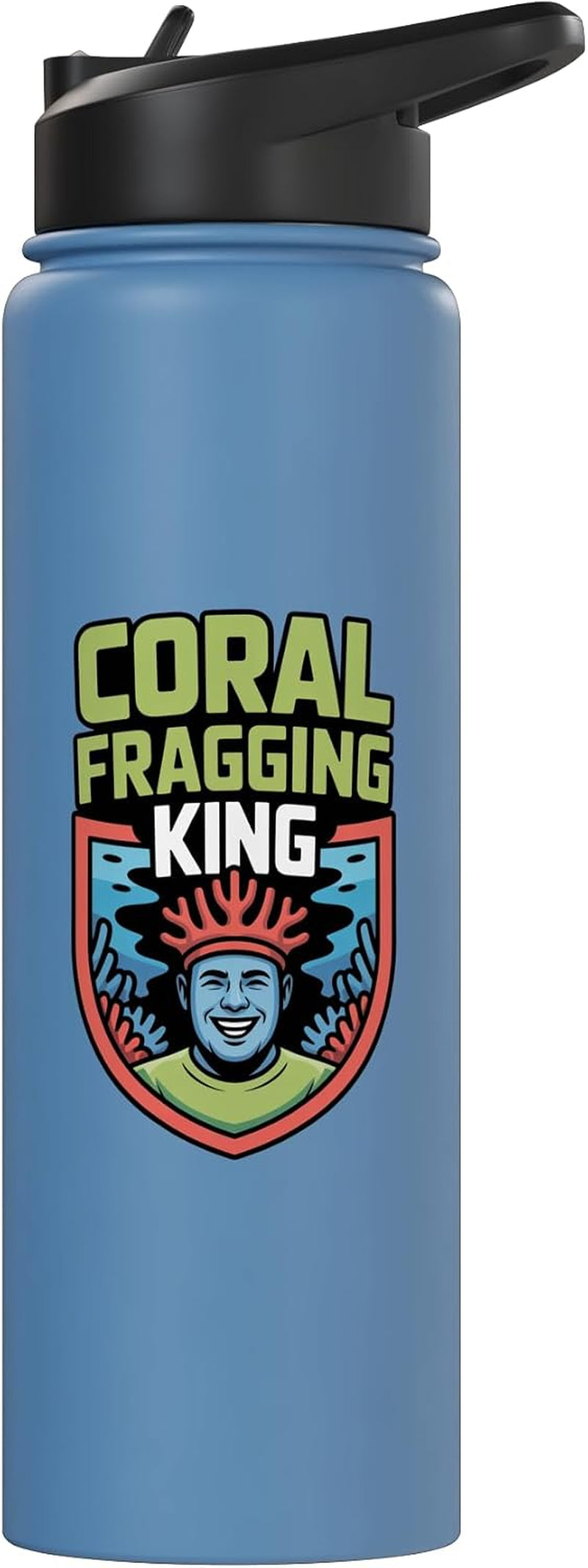 Coral Fragging Reef Aquarist Marine Life Aquarium Care Stainless Steel Insulated Water Bottle
