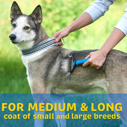 Pet Shedding Brush Grooming 2 Sided Undercoat Dog Cat Comb Tool Pets NEW