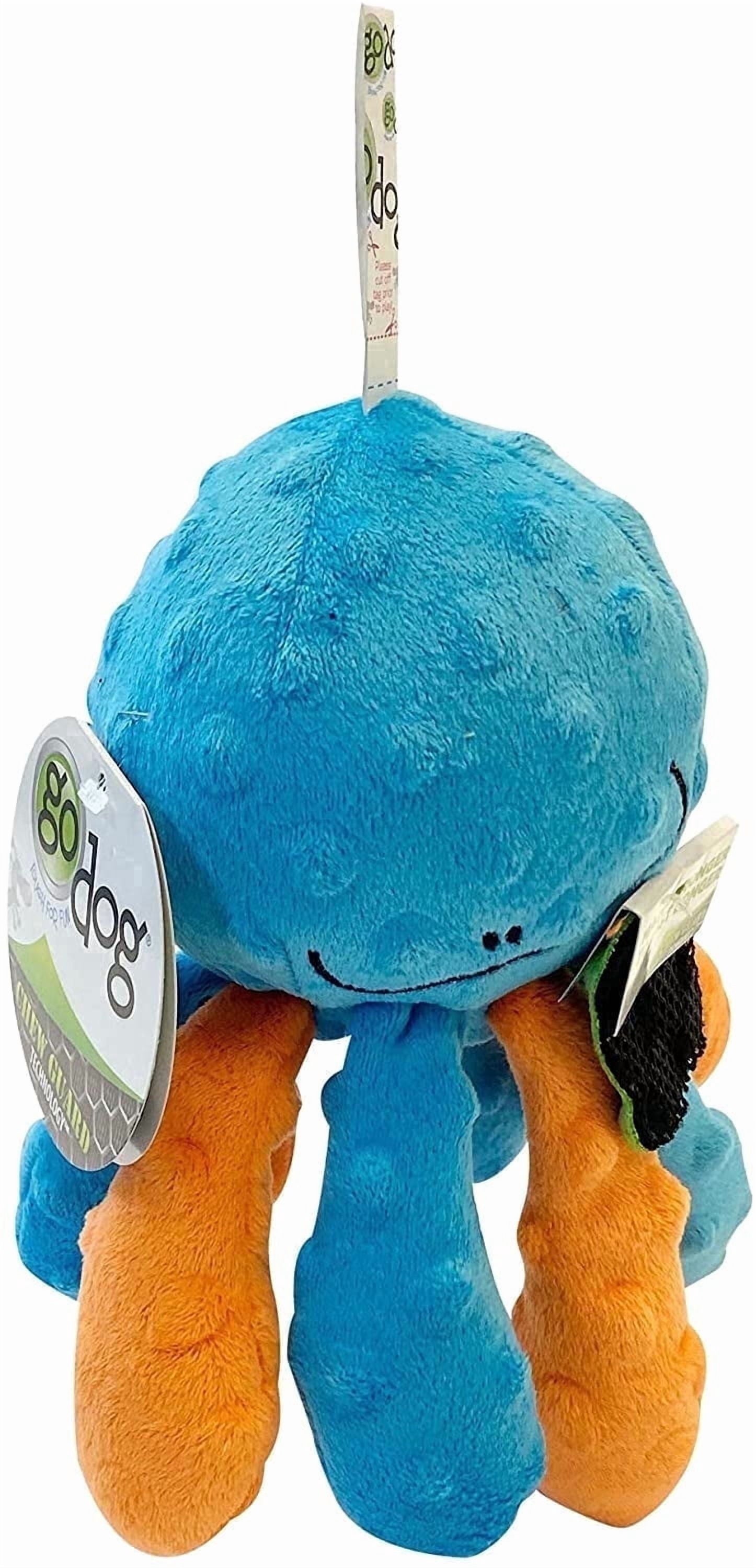 Crazy Tugs Octopus Squeaky Plush Dog Toy, Chew Guard Technology - Blue, Large